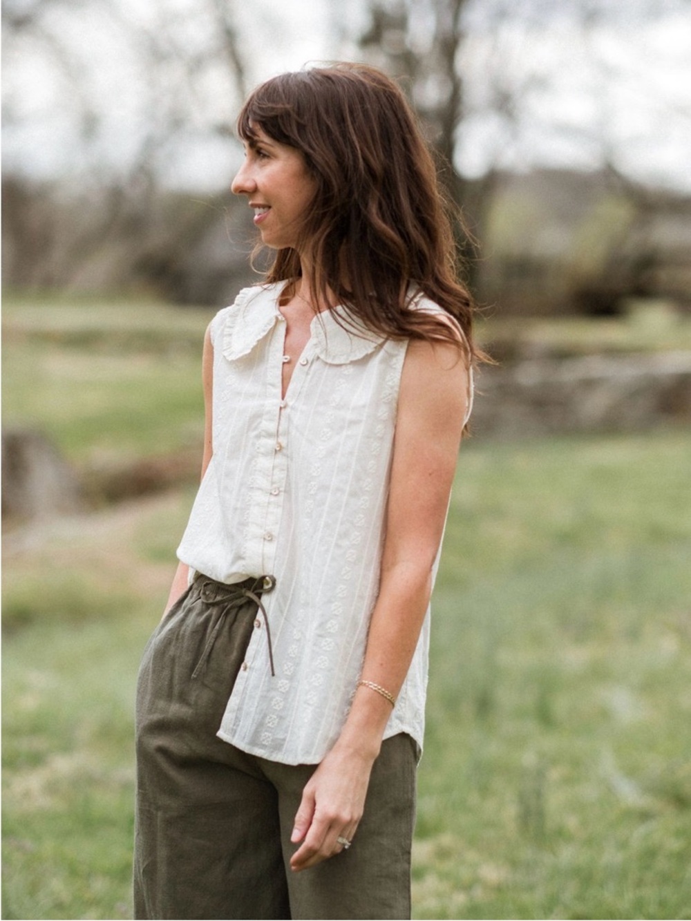 NWT NEUFLORA KIMBER TOP - Cream - M & L